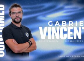 Il fisioterapista Gabriel Vincent ancora in biancoblù